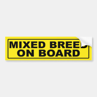 Mixed Breed on Board Bumper Sticker