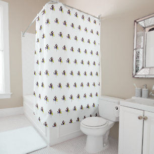 Mixed Chevron Geo Shower Curtain