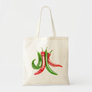 Mixed chilli peppers tote bag