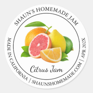 Mixed Citrus Jam Modern label