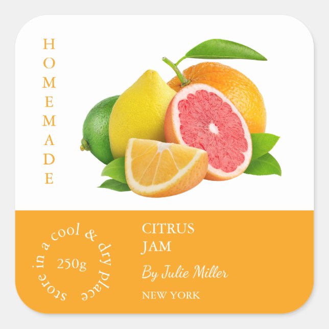 Mixed Citrus Small Business Label (Front)