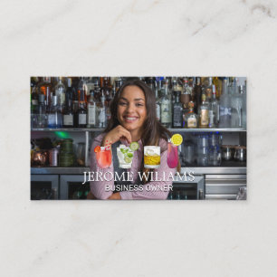 Mixed Cocktail Drinks   Mixology Bartender Business Card
