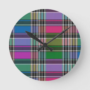 Mixed Color Plaid Wall Clock HAMbyWG