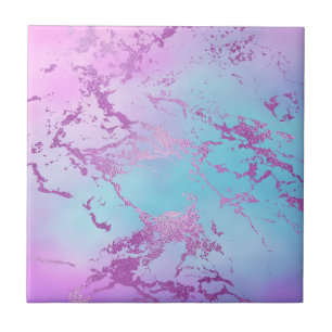 Mixed Colour Abstract Watercolor Print Pattern Ceramic Tile
