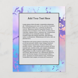 Mixed Colour Abstract Watercolor Print Pattern Flyer