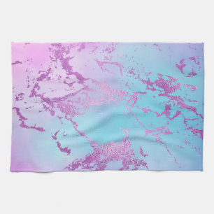 Mixed Colour Abstract Watercolor Print Pattern Tea Towel