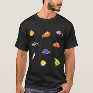 Mixed Colour Ocean Fish T-Shirt