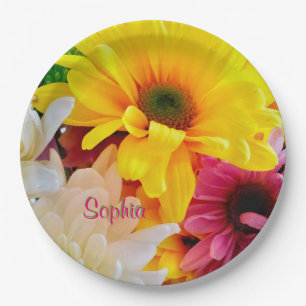 Mixed Daisies Bouquet-PAPER PARTY PLATES