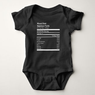 Mixed Desi Nutrition Facts Baby Jersey T-Shirt Bodysuit