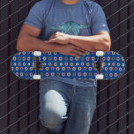 Mixed Doughnuts Pattern Name Blue  Skateboard<br><div class="desc">Skateboard with Doughnut Design Pattern,  Change to any colour Background</div>
