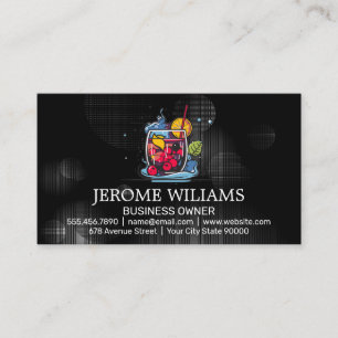 Mixed Drink Logo   Mixology Bartender Business Card