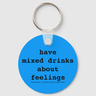 Mixed Drinks Logo Blue Key Ring