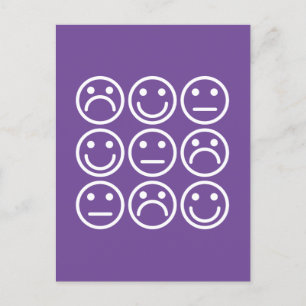 Mixed emotions postcard