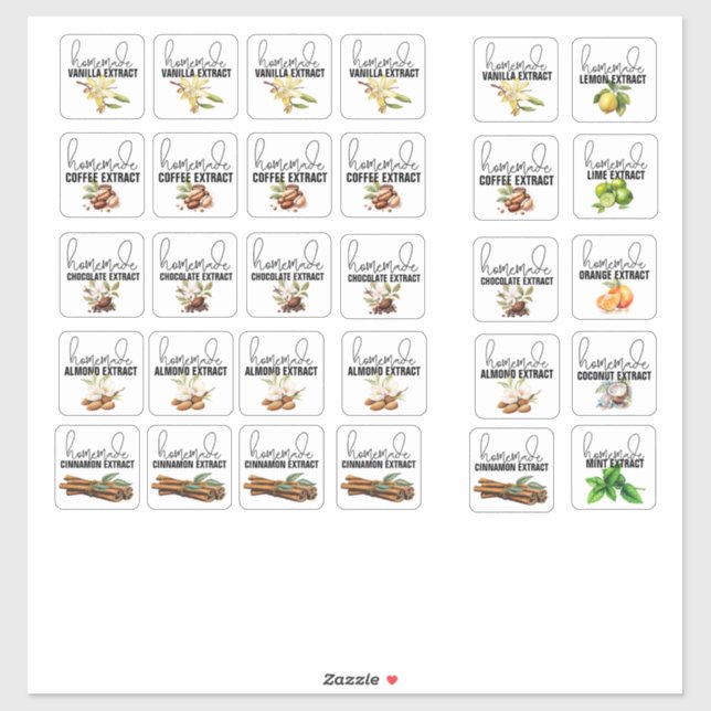 Mixed Extract Flavours Set 1 (Sheet)