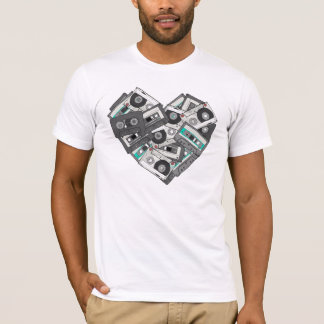 Mixed Feelings Cassette Tapes Heart T-Shirt Design