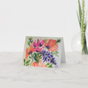 Mixed Florals - Greeting Card 