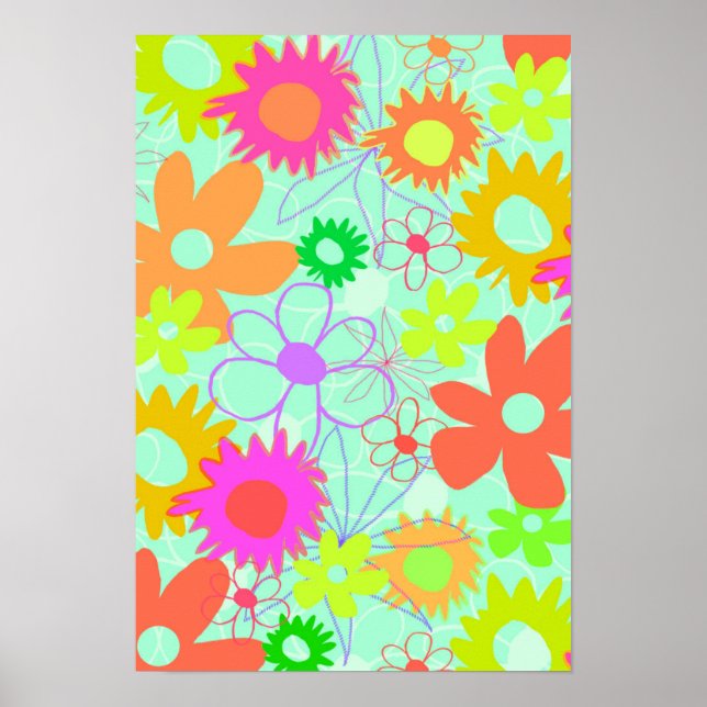 Mixed Flowers Poster (Front)