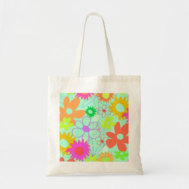 Mixed Flowers Tote Bag (Front)