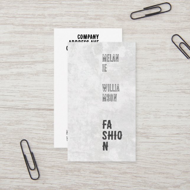 Mixed Font | Creative Layout Business Card (Front/Back In Situ)