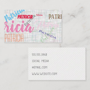 Mixed Fonts   Modern Background Business Card