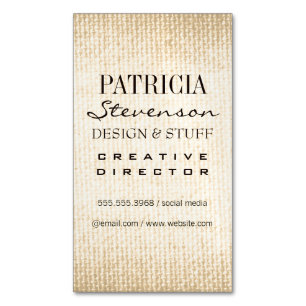 Mixed Fonts / Sepia Texture Magnetic Business Card
