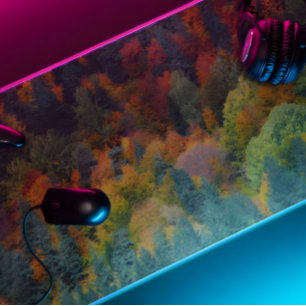 mixed forest trees desk mat