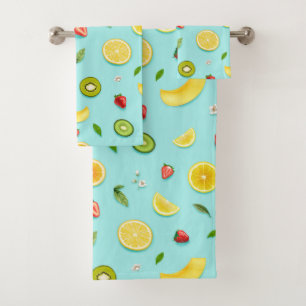 Mixed Fruit Bath Towel Set
