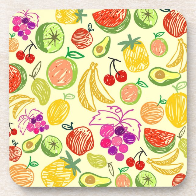Mixed fruit coaster (Front)