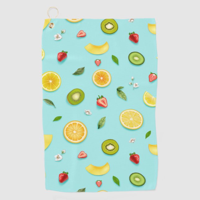 Mixed Fruit Golf Towel (Front)