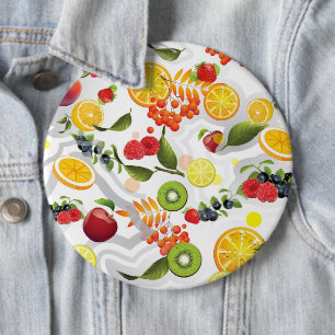 Mixed Fruits 5 6 Cm Round Badge