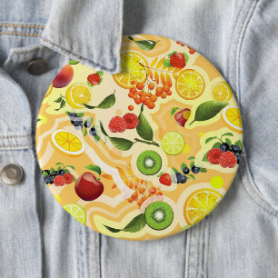 Mixed Fruits 6 Cm Round Badge