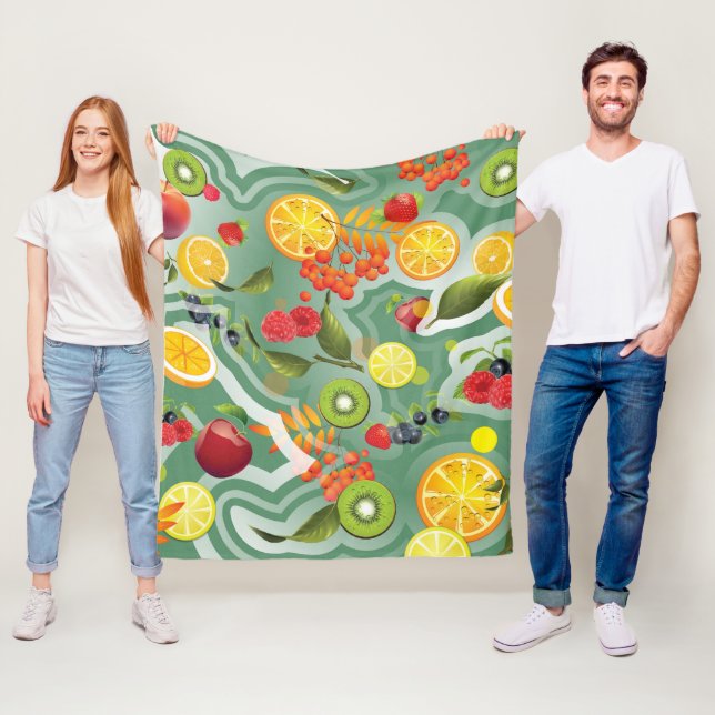 Mixed Fruits 7 Fleece Blanket (In Situ)