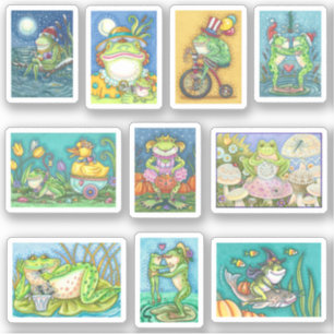 MIXED FUNNY SILLY FROGS PLUS HOLIDAY FROGGY ART