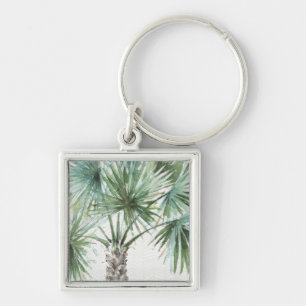 Mixed Greens I Tropical Palms Key Ring