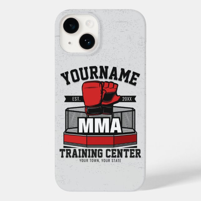 Mixed Martial Arts ADD NAME MMA Fight Training Case-Mate iPhone Case (Back)