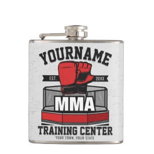 Mixed Martial Arts ADD NAME MMA Fight Training Hip Flask