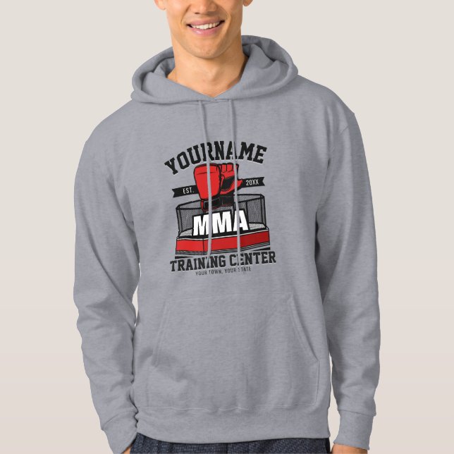 Mixed Martial Arts ADD NAME MMA Fight Training Hoodie (Front)