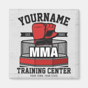 Mixed Martial Arts ADD NAME MMA Fight Training Magnet