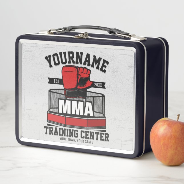 Mixed Martial Arts ADD NAME MMA Fight Training Metal Lunch Box (In Situ)