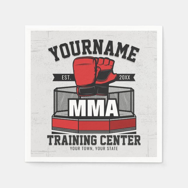 Mixed Martial Arts ADD NAME MMA Fight Training Napkin