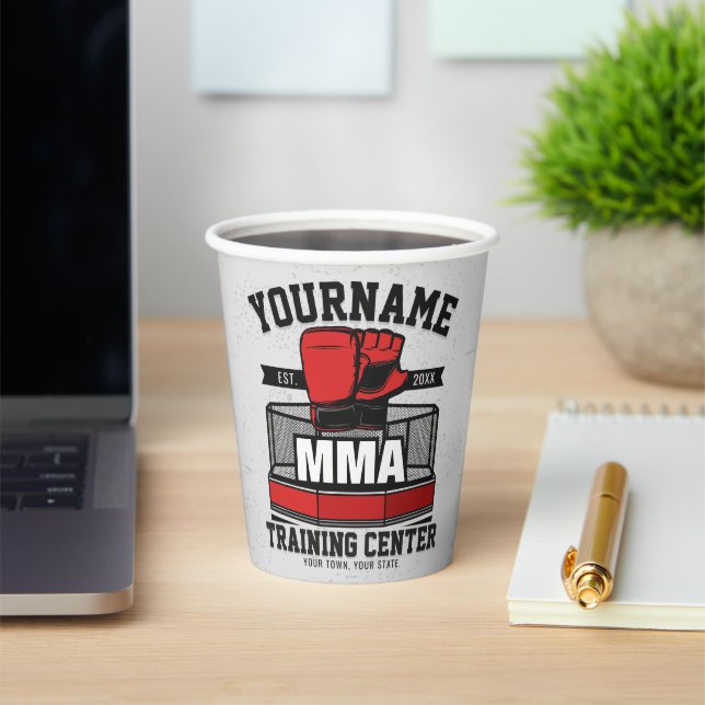 Mixed Martial Arts ADD NAME MMA Fight Training Paper Cups (Insitu)