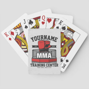 Mixed Martial Arts ADD NAME MMA Fight Training Playing Cards