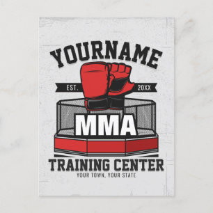 Mixed Martial Arts ADD NAME MMA Fight Training Postcard