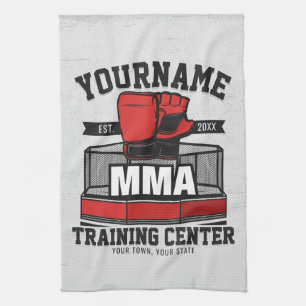Mixed Martial Arts ADD NAME MMA Fight Training Tea Towel