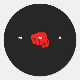 Mixed Martial Arts Boxing Jiu-jitsu Wrestling Mma Classic Round Sticker
