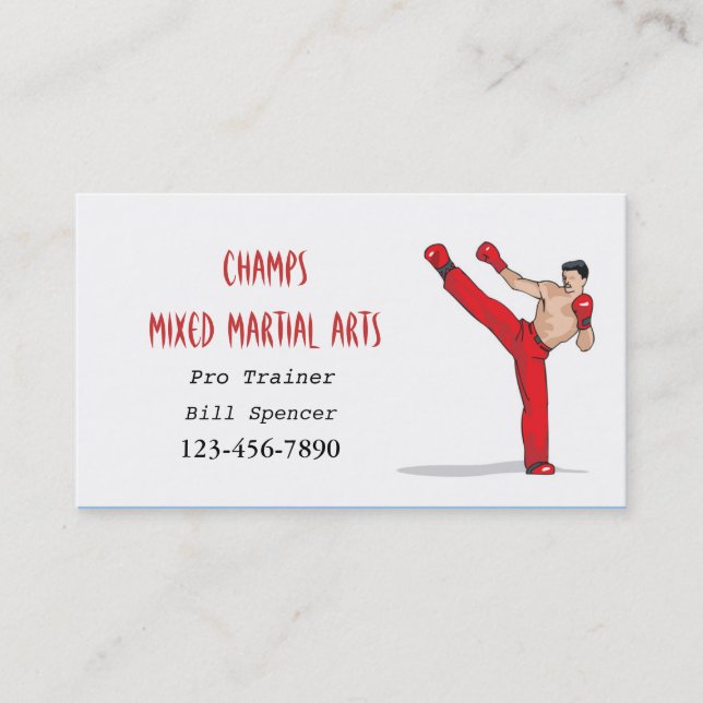Mixed Martial Arts Business Card (Front)