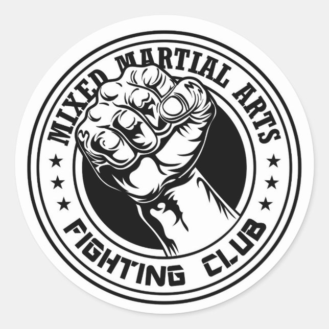 Mixed Martial Arts Classic Round Sticker (Front)