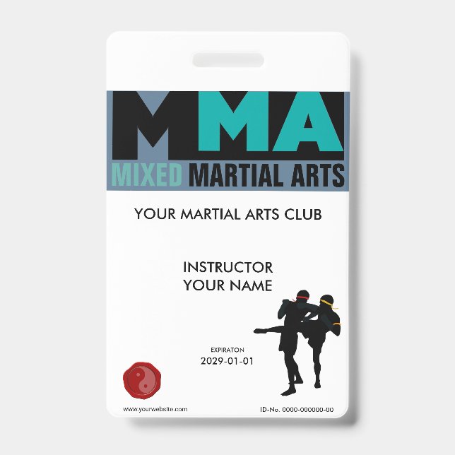 Mixed Martial Arts ID Badge (Front)
