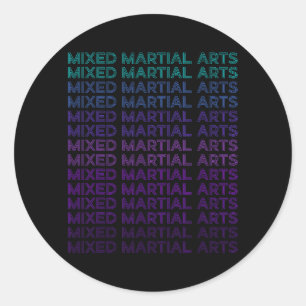 Mixed Martial Arts MMA Retro Classic Round Sticker
