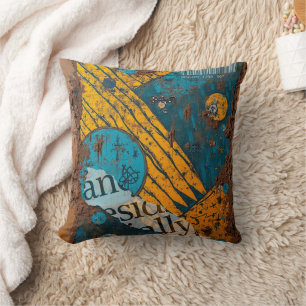 Mixed Media Collage Cushion